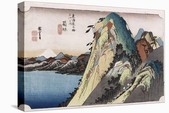 The Lake at Hakone', from the Series 'The Fifty-Three Stations of the Tokaido'-Utagawa Hiroshige-Premier Image Canvas