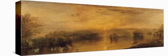 The Lake, Petworth: Sunset, a Stag Drinking, circa 1829-J. M. W. Turner-Premier Image Canvas