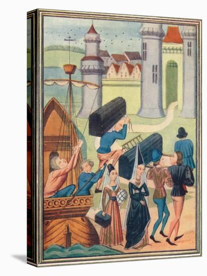 The landing of the Lady de Coucy at Boulogne, 1399 (1905)-Unknown-Premier Image Canvas
