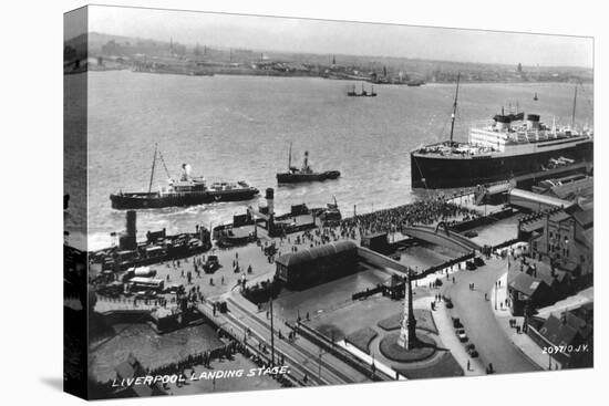 The Landing Stage at Liverpool Docks, Merseyside, Early 20th Century-null-Premier Image Canvas