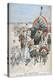 The Large Annual Caravans Heading North, Gourara, Algeria, 1903-null-Premier Image Canvas