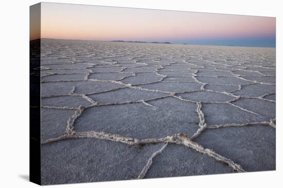 The largest salt flats in the world located in Uyuni, bolivia as the sun is rising in winter.-Mallorie Ostrowitz-Premier Image Canvas