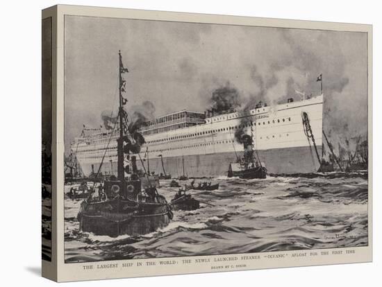 The Largest Ship in the World, the Newly Launched Steamer Oceanic Afloat for the First Time-Charles Edward Dixon-Premier Image Canvas