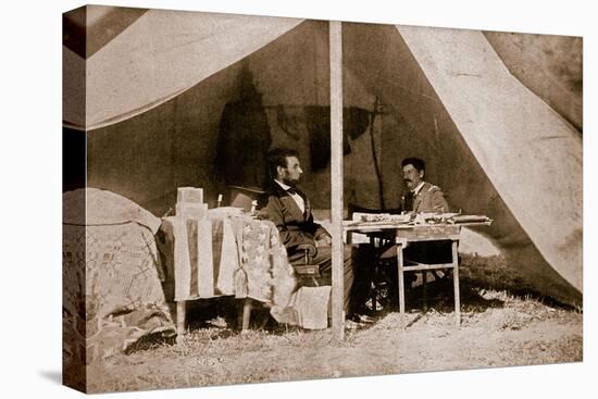 The Last Interview Between President Lincoln and General Mcclellan at Antietam, 1862-Mathew Brady-Premier Image Canvas