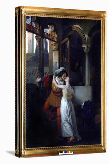 The Last Kiss of “Juliet and Romeo”, by Shakespeare. Painting by Francesco Di Hayez, 1823. Villa Ca-Francesco Hayez-Premier Image Canvas