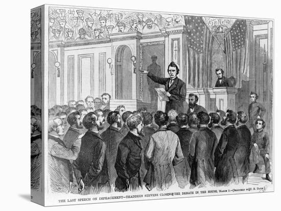 The Last Speech on Impeachment of President Andrew Johnson-null-Stretched Canvas