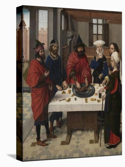 The Last Supper Altarpiece: Passover Seder (Left Wing), 1464-1468-Dirk Bouts-Premier Image Canvas