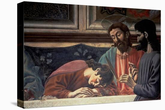 The Last Supper, Detail of Judas, Christ and St. John, 1447 (Fresco) (Detail of 85172)-Andrea Del Castagno-Premier Image Canvas