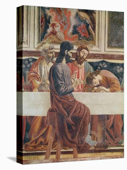 The Last Supper, Detail of Saint John, Saint Peter, Jesus and Judas, 1477-Andrea Del Castagno-Premier Image Canvas