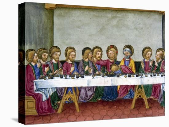 The Last Supper, Jesus, Codex of Predis (1476), Royal Library, Turin, Italy-Prisma-Premier Image Canvas