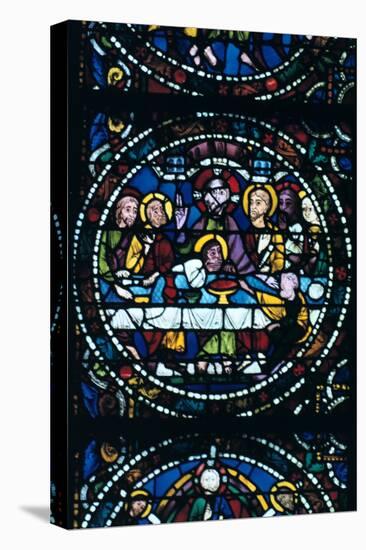 The Last Supper, Stained Glass, Chartres Cathedral, France, 1205-1215-null-Premier Image Canvas