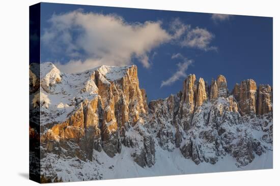 The Latemar Spiers at Sunset from Carezza Lake, Trentino Alto-Adige, Italy-ClickAlps-Premier Image Canvas