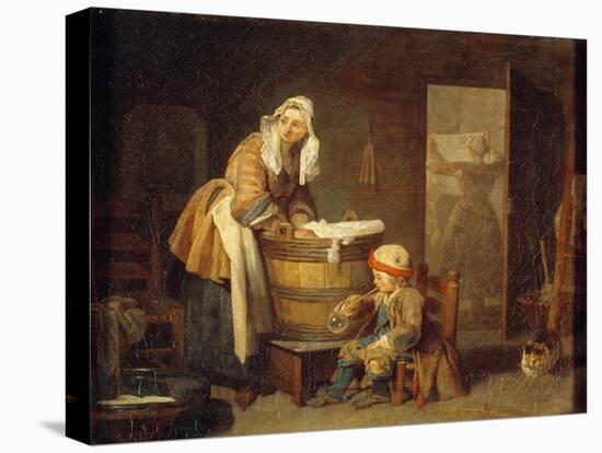 The Laundry Machine. Painting by Jean Baptiste Simeon Chardin (1699-1779), 18Th Century. Oil on Can-Jean-Baptiste Simeon Chardin-Premier Image Canvas