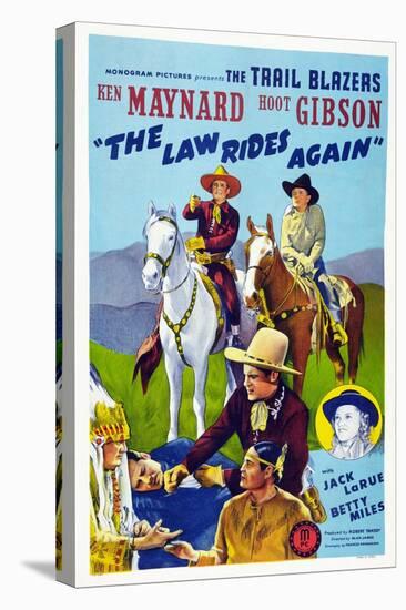 The Law Rides Again, Chief Thundercloud, Ken Maynard, Hoot Gibson, Betty Miles, 1943-null-Stretched Canvas