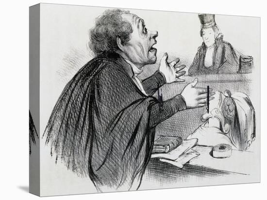 The Lawyer, Caricature-Honore Daumier-Premier Image Canvas