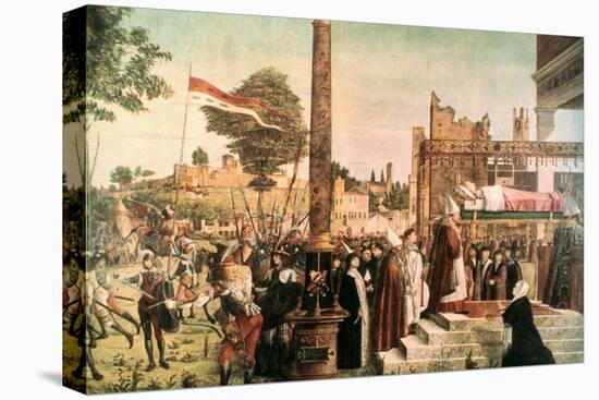 The Legend of St. Ursula: Martyrdom and Funeral of St. Ursula, 1493-Vittore Carpaccio-Premier Image Canvas