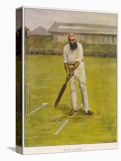 The Legendary Cricketer, Dr. W.G. Grace Poised with His Bat-null-Premier Image Canvas