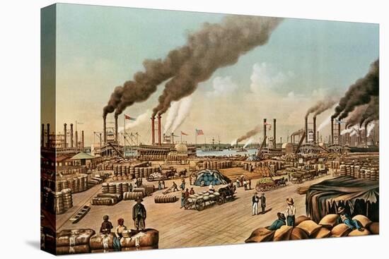 The Levee, New Orleans, 1884-Currier & Ives-Premier Image Canvas