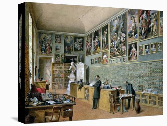 The Library, in Use as an Office of the Ambraser Gallery in the Lower Belvedere, 1879-Carl Goebel-Premier Image Canvas