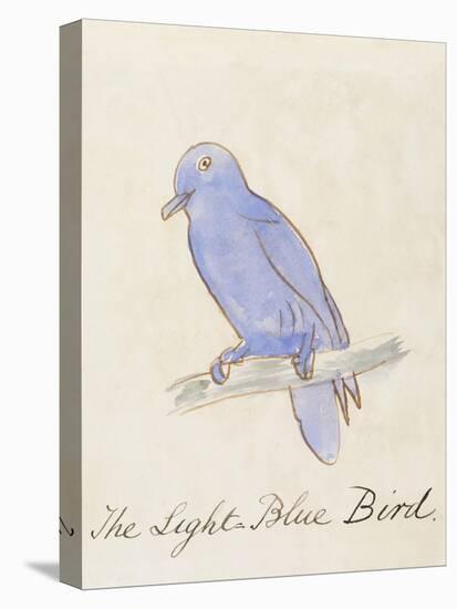 The Light Blue Bird, from 'Sixteen Drawings of Comic Birds' (Pen & Ink W/C on Paper)-Edward Lear-Premier Image Canvas