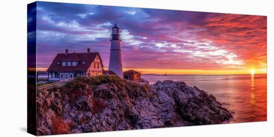 The lighthouse on the rock-Marco Carmassi-Premier Image Canvas