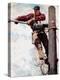 The Lineman (or Telephone Lineman on Pole)-Norman Rockwell-Premier Image Canvas