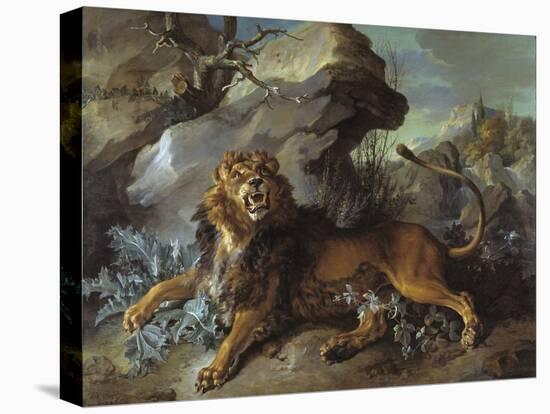 The Lion and the Fly, 1732 (Oil on Canvas)-Jean-Baptiste Oudry-Premier Image Canvas