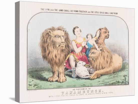 The Lion and the Lamb Shall Lie Down Together and The Little Child Shall Lead Them, c.1840-T. W. Strong-Premier Image Canvas