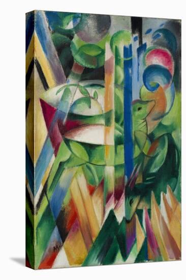 The Little Mountain Goats, 1913, by Franz Marc, 1880-1916, German Expressionism, painting,-Franz Marc-Stretched Canvas