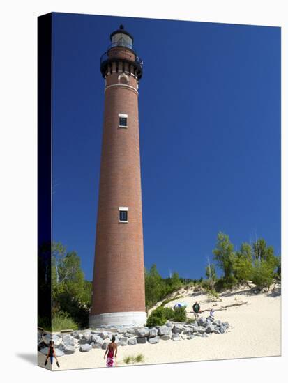 The Little Sable Point Light on Lake Michigan in Golden Township, Michigan, USA-David R. Frazier-Premier Image Canvas