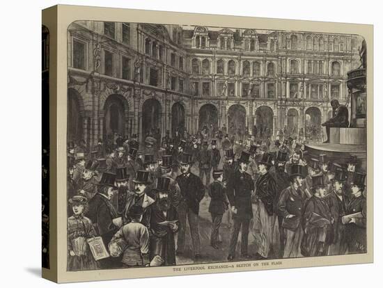 The Liverpool Exchange, a Sketch on the Flags-Henry Woods-Premier Image Canvas