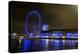 The London Eye Ferris Wheel Along the Thames Embankment at Night-Richard Wright-Premier Image Canvas