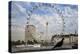 The London Eye On The Thames River With A Pigeon In The Foreground-Karine Aigner-Premier Image Canvas