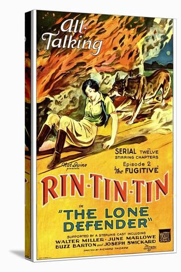 THE LONE DEFENDER, from left: June Marlowe, Rin-Tin-Tin in 'Episode 2: The Fugitive', 1930.-null-Stretched Canvas