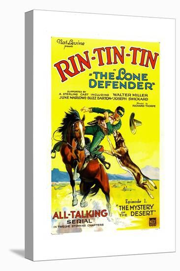 THE LONE DEFENDER, right: Rin-Tin-Tin in 'Chapter 1: The Mystery of the Desert', 1930-null-Stretched Canvas