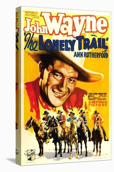 The Lonely Trail, John Wayne, 1936-null-Stretched Canvas