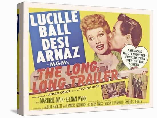The Long Long Trailer, UK Movie Poster, 1954-null-Stretched Canvas