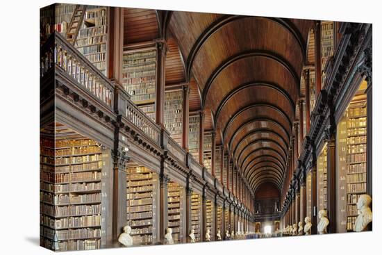 The Long Room in the library of Trinity College, Dublin, Republic of Ireland, Europe-Nigel Hicks-Premier Image Canvas