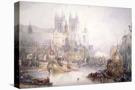 The Lord Mayor's Show at Westminster, 1830-David Roberts-Premier Image Canvas