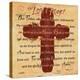 The Lords Prayer Cross-Diane Stimson-Stretched Canvas