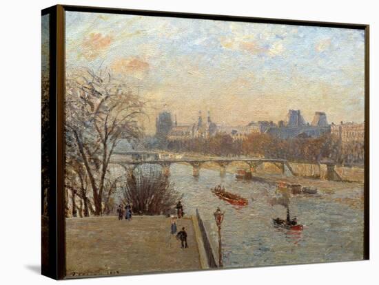 The Louvre and the Pont Des Arts in Paris Painting by Camille Pissarro (1830-1903) 19Th Century Rei-Camille Pissarro-Premier Image Canvas