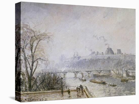 The Louvre and the Seine from the Pont Neuf, Morning Mist, 1902-Camille Pissarro-Premier Image Canvas