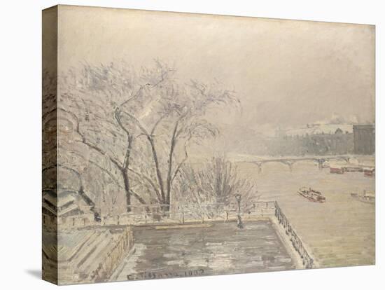 The Louvre under Snow, 1902-Camille Pissarro-Premier Image Canvas