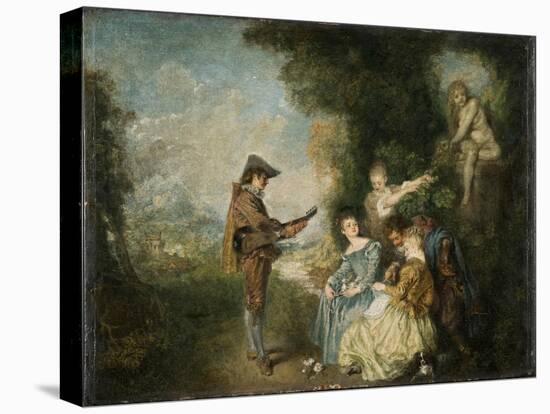 The Love Lesson, 1716-1717-Jean Antoine Watteau-Premier Image Canvas