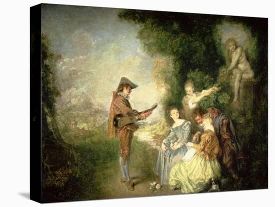 The Love Lesson-Jean Antoine Watteau-Premier Image Canvas