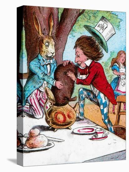 'The Mad Hatter and the March Hare trying to put the Dormouse into a teapot', c1910-John Tenniel-Premier Image Canvas