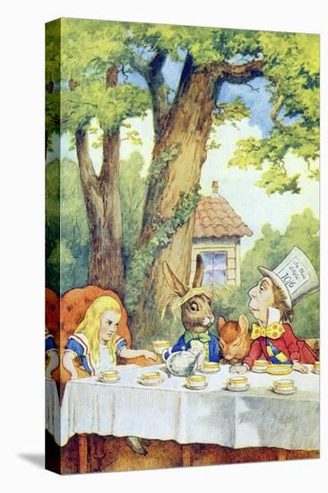 The Mad Hatter's Tea Party, Illustration from Alice in Wonderland by Lewis Carroll-John Tenniel-Premier Image Canvas