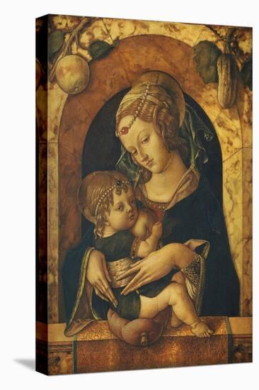 The Madonna and Child at a Marble Parapet-Carlo Crivelli-Premier Image Canvas