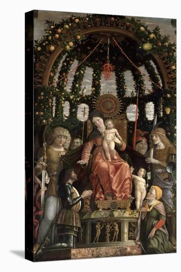 The Madonna and Child Enthroned with Six Saints and Gian-Francesco II Gonzaga, 1495-Andrea Mantegna-Premier Image Canvas