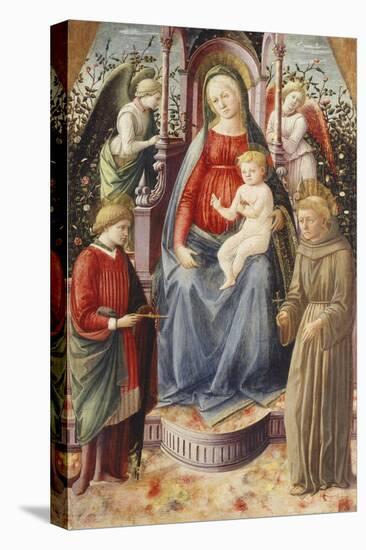 The Madonna and Child with Saints Julian and Francis-Francesco Di Stefano Pesellino-Premier Image Canvas